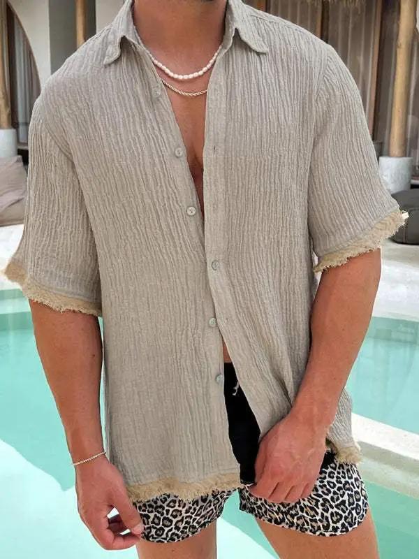 Men Shirts - Luxe Comfort Men's Casual Short Sleeve T-Shirt - Effortle - Men Shirts | MENLL